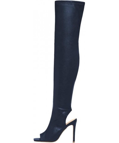 Women Square Open Toe Over The Knee High Boots Stiletto High Heel Long Boots Sexy Backless Party Fashion Shoes Size 4-16 US D...