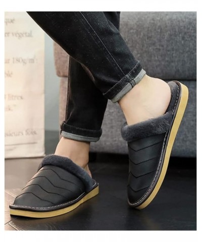 Full genuine cotton slippers home thick base winter warm indoor family couples cow slippers male D $50.91 Slippers