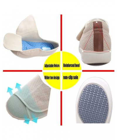 Diabetic Slippers Bandage Shoes Sandals with Fastening,Women's Diabetic Slippers Wide Fit Sandals with Open Toe Adjustable Or...