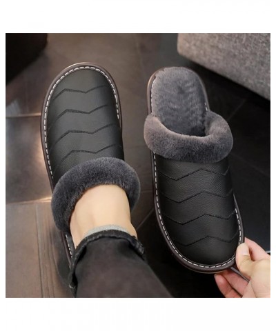 Full genuine cotton slippers home thick base winter warm indoor family couples cow slippers male D $50.91 Slippers