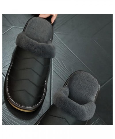 Full genuine cotton slippers home thick base winter warm indoor family couples cow slippers male D $50.91 Slippers