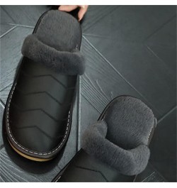 Full genuine cotton slippers home thick base winter warm indoor family couples cow slippers male D $50.91 Slippers