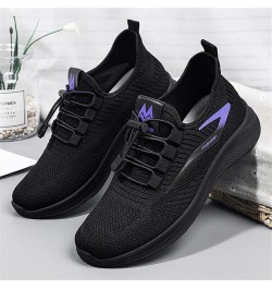 Fashion Summer Autumn Women Flat Lightweight Mesh Breathable Elastic Running Sneaker for Women Black $10.25 Fashion Sneakers