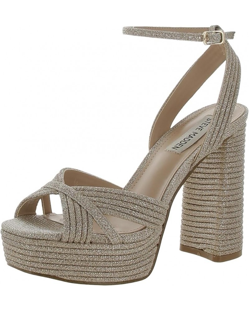 Women's Laurel Heeled Sandal Gold Glitter $61.23 Sandals