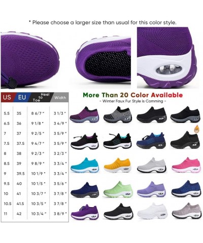 Women's Walking Shoes Sock Sneakers - Mesh Slip On Air Cushion Lady Girls Modern Jazz Dance Easy Shoes Platform Loafers Lace-...