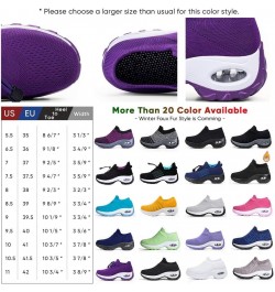 Women's Walking Shoes Sock Sneakers - Mesh Slip On Air Cushion Lady Girls Modern Jazz Dance Easy Shoes Platform Loafers Lace-...