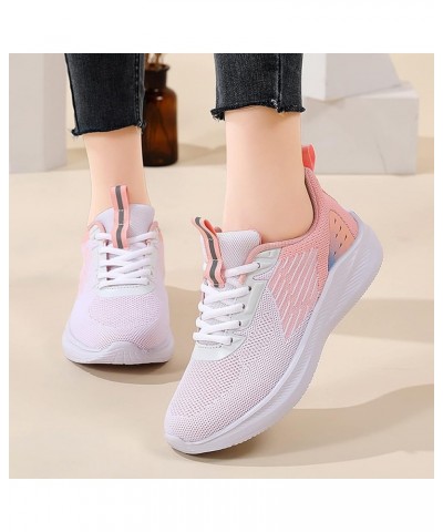 Breathable Sneakers 2022, Women's Running Shoes Non Slip Athletic Tennis Walking Blade Type Sneakers Z 15-pink $14.48 Athleti...