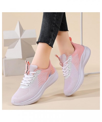 Breathable Sneakers 2022, Women's Running Shoes Non Slip Athletic Tennis Walking Blade Type Sneakers Z 15-pink $14.48 Athleti...