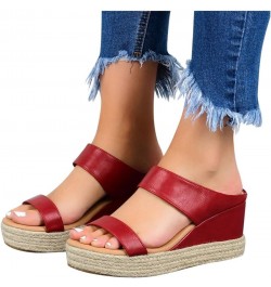 Cute Sandals for Women Trendy Platform Womens Orthopedic Sandals Arch Support Comfortable Walking Flip Flops 7.5 Red $11.84 S...