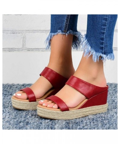 Cute Sandals for Women Trendy Platform Womens Orthopedic Sandals Arch Support Comfortable Walking Flip Flops 7.5 Red $11.84 S...