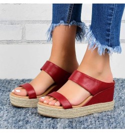 Cute Sandals for Women Trendy Platform Womens Orthopedic Sandals Arch Support Comfortable Walking Flip Flops 7.5 Red $11.84 S...