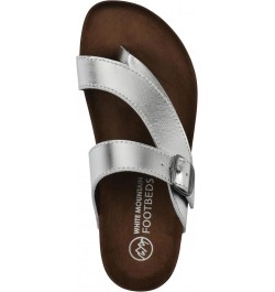 Women's Carly Flat Sandal Silver/Leather $22.39 Sandals