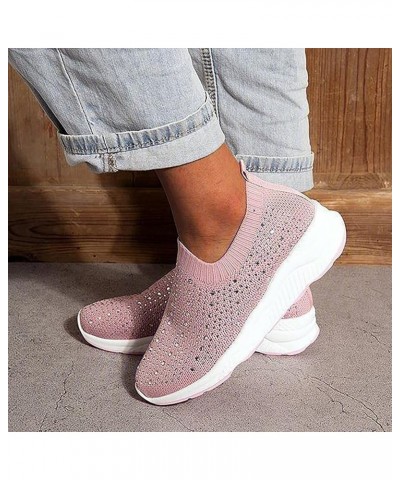 women's casual shoes sandals dressy summer white slip on sneakers slip on tennis shoes white slip on sneakers Z 05-pink $17.8...