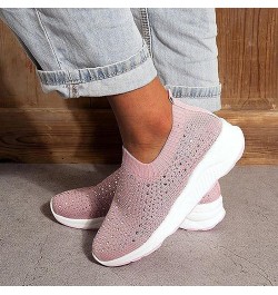 women's casual shoes sandals dressy summer white slip on sneakers slip on tennis shoes white slip on sneakers Z 05-pink $17.8...