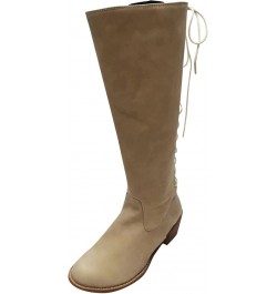 Work Boots Pull On Boots Snow Boots Lace Up Boots for Women Beige-d $32.93 Boots