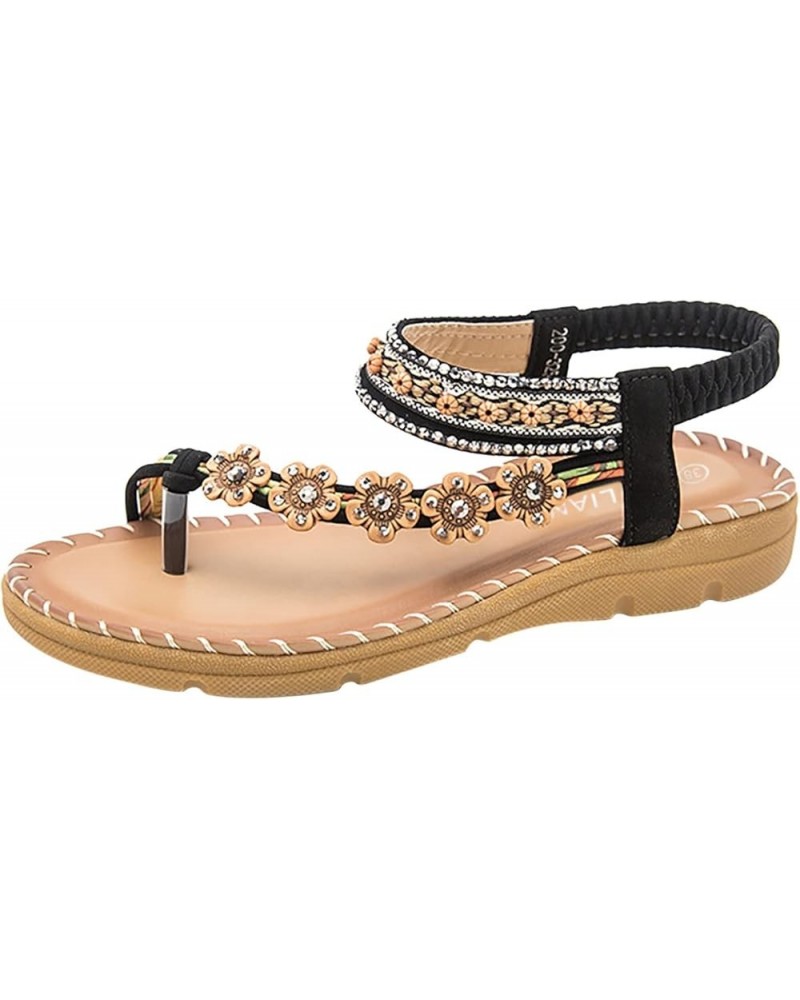 Women Two Band Sandal Strappy Lace-Up Ankle Strap Slippers Strappy Sandals Pump Sandals Prom Dance for Women Black $19.79 San...