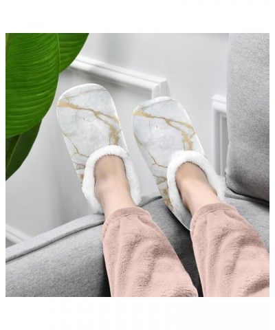 Black Gold Butterfly Women Men House Slippers Comfort Coral Fleece Fuzzy Feet Slippers Home Shoes Bedroom Slippers Non-Slip f...