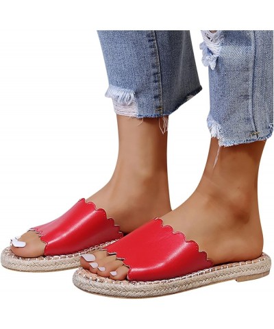 Arch Support Sandals for Women Slippers Shoes Summer Weave Beach Breathable Toe Fashion Slip-On Open Women's Slipper (White, ...