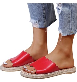 Arch Support Sandals for Women Slippers Shoes Summer Weave Beach Breathable Toe Fashion Slip-On Open Women's Slipper (White, ...