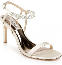 Women's Kai Heeled Sandal Ivory Satin $40.14 Sandals