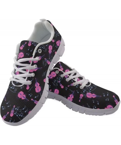 Women Running Shoes Cute Animal Graphic Sneakers Ladies Walking Footwear Boots Low Top Shoes Violin $21.07 Outdoor Shoes