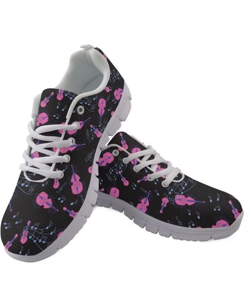 Women Running Shoes Cute Animal Graphic Sneakers Ladies Walking Footwear Boots Low Top Shoes Violin $21.07 Outdoor Shoes