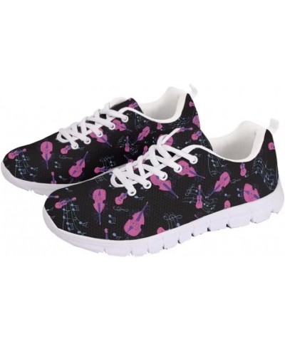 Women Running Shoes Cute Animal Graphic Sneakers Ladies Walking Footwear Boots Low Top Shoes Violin $21.07 Outdoor Shoes