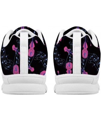 Women Running Shoes Cute Animal Graphic Sneakers Ladies Walking Footwear Boots Low Top Shoes Violin $21.07 Outdoor Shoes