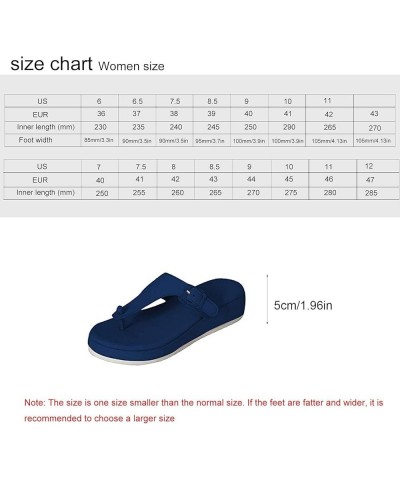 Flip Flops Women's Fashionable Flip Flops Comfortable Soft Slippers Wide Feet Heeled Sandals Gift, Heel 5CM, Size 35-43,Red,3...