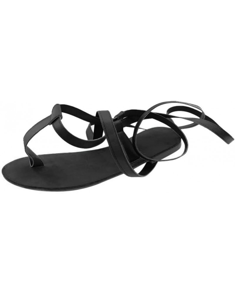 Gold Strappy Sandals For Women Dressy Flats Wedges For Women Dressy Tan Sandals Womens Sandals 11 Black Strappy Sandal D-blac...