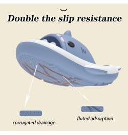 Shark Slippers, Cartoon Shark Beach Slippers for Women Men Summer Cute Animal Shower Sandal Couples Non-Slip House Shoes Matc...