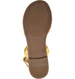 Comfort Womens Braided Flat Sandal Yellow $23.85 Sandals