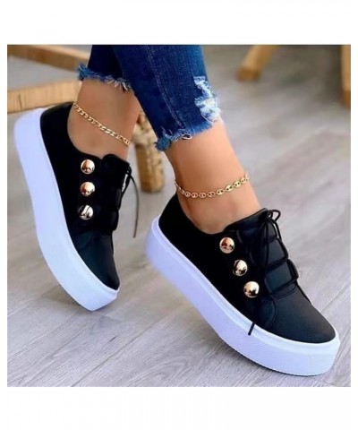 Christmas Shoes for Women Flats Canvas Shoes Fashion Non-Slip Classic Casual Comfort Low Top Walking Sneakers Loafers Y-black...