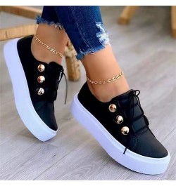 Christmas Shoes for Women Flats Canvas Shoes Fashion Non-Slip Classic Casual Comfort Low Top Walking Sneakers Loafers Y-black...