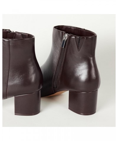 Women's Jessi Side-Zip Block Heel Ankle Boot Chocolate Brown $26.86 Boots