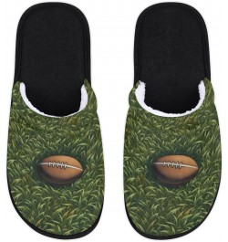 American Football Home Slippers for Women, Grass Football Soft Unisex House Slippers Men Washable Reusable Indoor Slip On Ant...