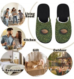 American Football Home Slippers for Women, Grass Football Soft Unisex House Slippers Men Washable Reusable Indoor Slip On Ant...