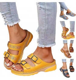 Woman Shoes Sandals Extra Wide Walking Shoes for Women Womens Sandals with Arch Support Buckle Sandals for Women Leather Orth...