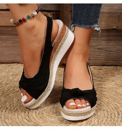 Sandals for Women Wedge Thong T-Strap Orthotic Strappy Slip on Sandals Comfortable Outdoor Shoes 62-qrcvgj-4-black $10.44 Sli...