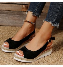 Sandals for Women Wedge Thong T-Strap Orthotic Strappy Slip on Sandals Comfortable Outdoor Shoes 62-qrcvgj-4-black $10.44 Sli...