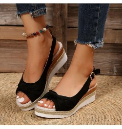 Sandals for Women Wedge Thong T-Strap Orthotic Strappy Slip on Sandals Comfortable Outdoor Shoes 62-qrcvgj-4-black $10.44 Sli...