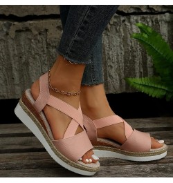 Sandals for Women Dressy Comfortable Gladiator Sandals for Women Summer Elastic Ankle Strap Sandals Casual Open Toe Wedges Hi...