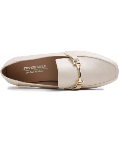 Women's Fashion Trim Deco Loafer Slippers Bar Trim Beige Plain Pu $17.94 Loafers & Slip-Ons