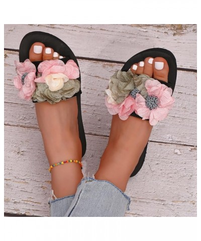 Women's Casual T-Strap Sandals Summer Walking Slippers with Memory Foam Insole Platform Flat 74-htrns-pink-6 $11.48 Sandals