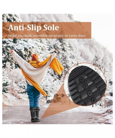 Women's Snow Boots Waterproof Slip Resistant Warm Faux Fur Lined Lace up Mid Calf Winter Duck Boots Cold Weather Shoes Grey-m...