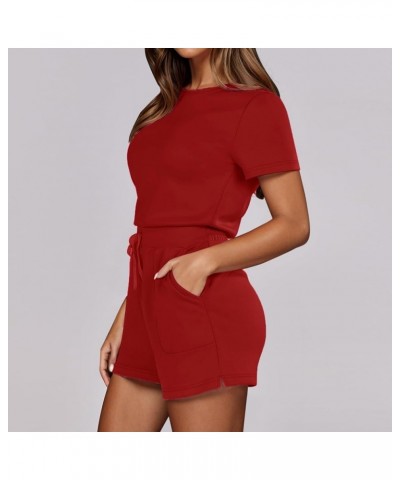 70s Jumpsuit for Women Bell Bottom Jumpsuit With 4 Pockets plus Size Tops Women Red-b➤➤ Womens Rompers 2024 Summer $13.01 San...