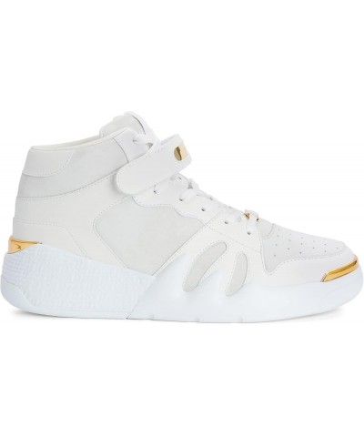 Giuseppe Zanotti, Talon Leather And Suede High-Top Men's Sneakers 6 White $240.80 Fashion Sneakers