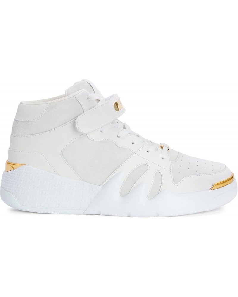 Giuseppe Zanotti, Talon Leather And Suede High-Top Men's Sneakers 6 White $240.80 Fashion Sneakers