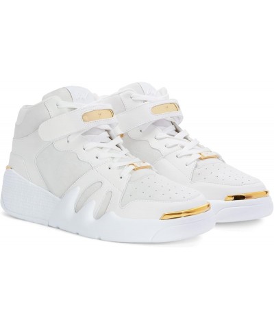 Giuseppe Zanotti, Talon Leather And Suede High-Top Men's Sneakers 6 White $240.80 Fashion Sneakers