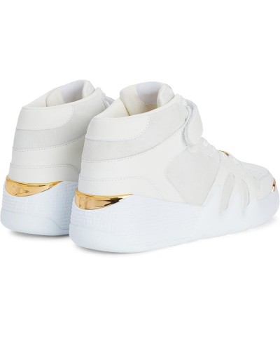 Giuseppe Zanotti, Talon Leather And Suede High-Top Men's Sneakers 6 White $240.80 Fashion Sneakers